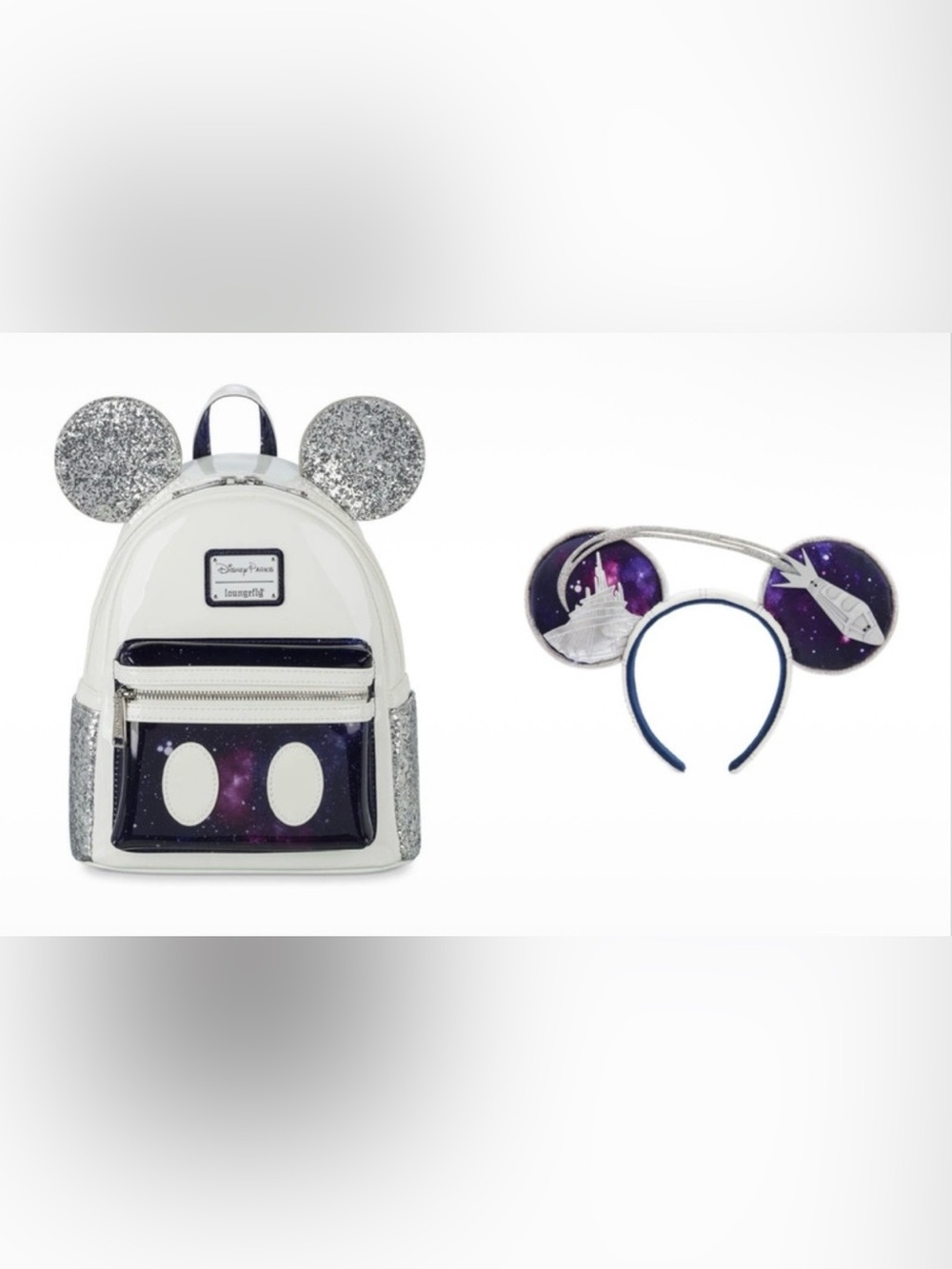 Disney MMMA Space Mountain Loungefly Mini Backpack & Ears set - NWT